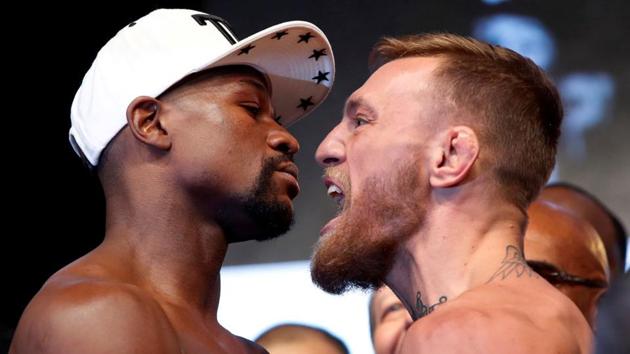 Floyd Mayweather and Conor McGregor.(Reuters)