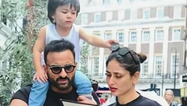 Kareena Kapoor, Saif Ali Khan were seen out in Mumbai with son Taimur.