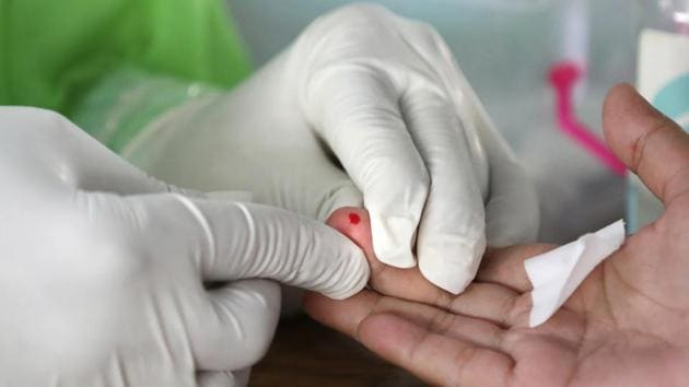 A health worker takes a blood sample from a woman during large-scale testing for the new coronavirus in Jakarta, Indonesia, Monday, June 8, 2020. Indonesia's capital partly reopened on Monday after two months of lockdown, as the world's fourth most populous nation gradually reopens its economy. (AP Photo/Dita Alangkara)(AP) A health worker takes a blood sample from a woman during large-scale testing for the new coronavirus in Jakarta, Indonesia, Monday, June 8, 2020. Indonesia's capital partly reopened on Monday after two months of lockdown, as the world's fourth most populous nation gradually reopens its economy. (AP Photo/Dita Alangkara)(AP)