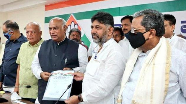 Since then, DK Shivakumar has written twice to the state government seeking permission to hold an event for him to formally take over the office, but his plea has been rejected on both occasions. (Photo @DKShivakumar) Since then, DK Shivakumar has written twice to the state government seeking permission to hold an event for him to formally take over the office, but his plea has been rejected on both occasions. (Photo @DKShivakumar)