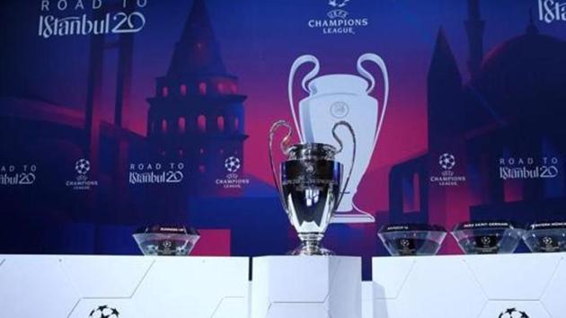 General view of the trophy before the draw. (REUTERS) General view of the trophy before the draw. (REUTERS)