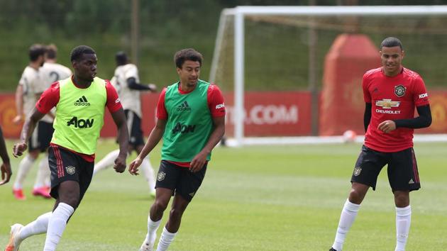 Manchester United players during training (Manchester United Twitter) Manchester United players during training (Manchester United Twitter)