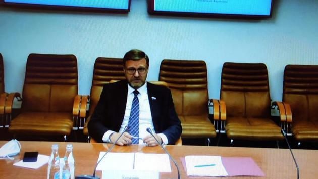 Konstantin Kosachev, the head of the Federation Council’s committee on foreign affairs. (Screengrab) Konstantin Kosachev, the head of the Federation Council’s committee on foreign affairs. (Screengrab)