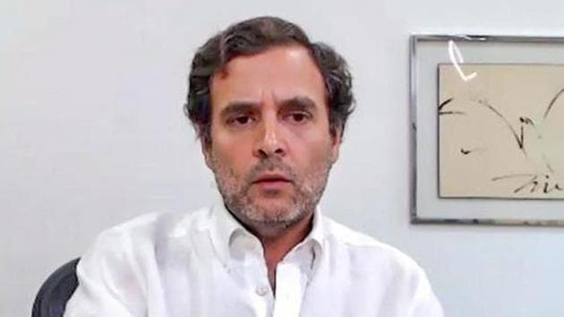 Gandhi has been conduction a series of discussions with eminent personalities and experts amid the coronavirus crisis. (PTI) Gandhi has been conduction a series of discussions with eminent personalities and experts amid the coronavirus crisis. (PTI)