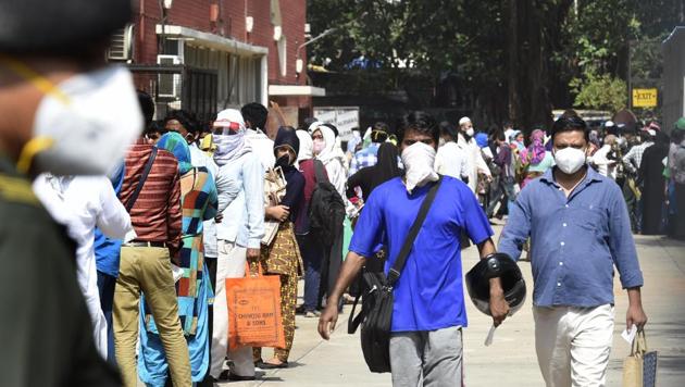 A long queue of people with ailments waiting outside the OPD at GB Pant Hospital in New Delhi on Wednesday. (Arvind Yadav/HT PHOTO) A long queue of people with ailments waiting outside the OPD at GB Pant Hospital in New Delhi on Wednesday. (Arvind Yadav/HT PHOTO)