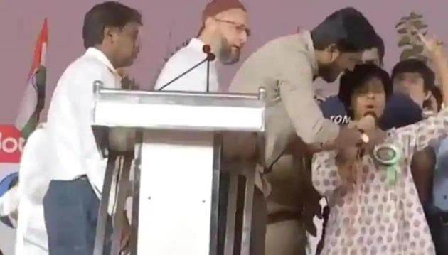 A student activist, the 19-year-old Amulya had shouted “Pakistan zindabad” during the protest meeting against Citizenship Amendment Act and National Register of Citizens organised by Hindu Muslim Sikh Isaai Federation at the Freedom Park here on February 20.(ANI photo)