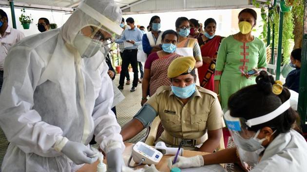 Till Friday, the state had a total of 6,516 positive cases including 2,995 active cases with 79 deaths and 3,440 people being discharged so far.(ANI PHOTO.)