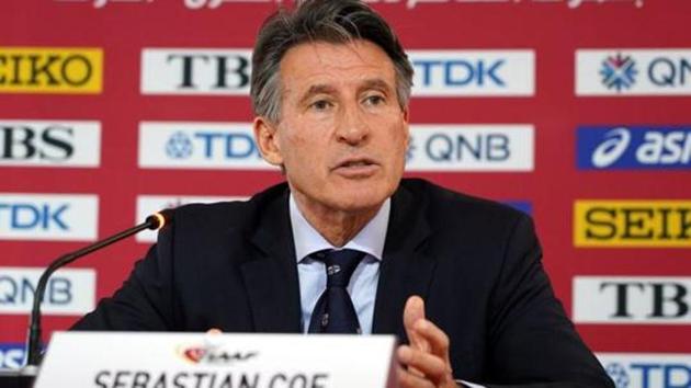 IAAF president Sebastian Coe speaks at a press conference prior to the IAAF World Athletics Championships at Khalifa International Stadium.(USA TODAY Sports)