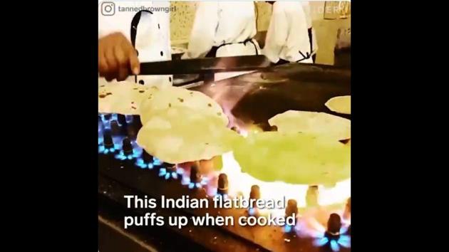 The video shows how to make roti.(Twitter/@InsiderFood) The video shows how to make roti.(Twitter/@InsiderFood)