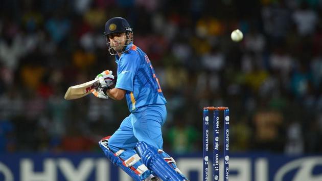 Gautam Gambhir bats during the ICC World Twenty20 2012 Group A match between England and India.(Getty Images)