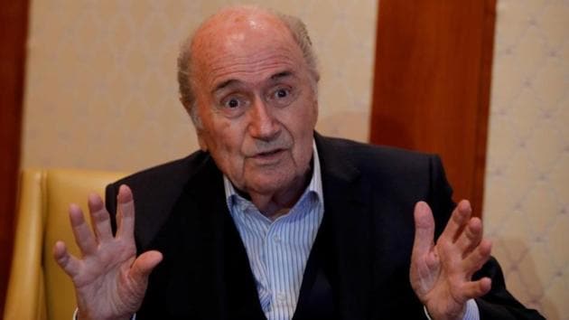 Former FIFA President Sepp Blatter gestures during an interview with Reuters in Zurich.(REUTERS)