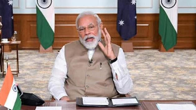 Prime Minister Narendra Modi during a video conference meeting in New Delhi. (ANI File Photo) Prime Minister Narendra Modi during a video conference meeting in New Delhi. (ANI File Photo)