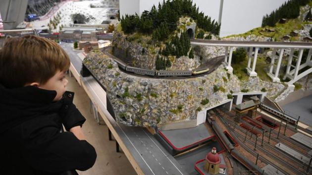A young visitor leans on the railing at Backo Mini Express Museum as he looks at a model trains layout. Antun Urbic, who opened the museum in 2015, fell in love with trains 60 years ago when his father gave him a model set. (Denis Lovrovic / AFP) A young visitor leans on the railing at Backo Mini Express Museum as he looks at a model trains layout. Antun Urbic, who opened the museum in 2015, fell in love with trains 60 years ago when his father gave him a model set. (Denis Lovrovic / AFP)