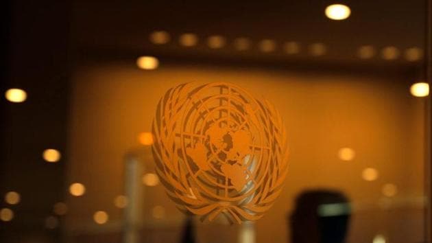 The United Nations logo is seen at the UN headquarters in New York, US. (REUTERS) The United Nations logo is seen at the UN headquarters in New York, US. (REUTERS)