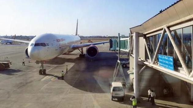 A special AIR INDIA flight carrying 132 passengers from UK under Vande Bharat Mission arrives at Ahmedabad airport on Sunday.(ANI) A special AIR INDIA flight carrying 132 passengers from UK under Vande Bharat Mission arrives at Ahmedabad airport on Sunday.(ANI)