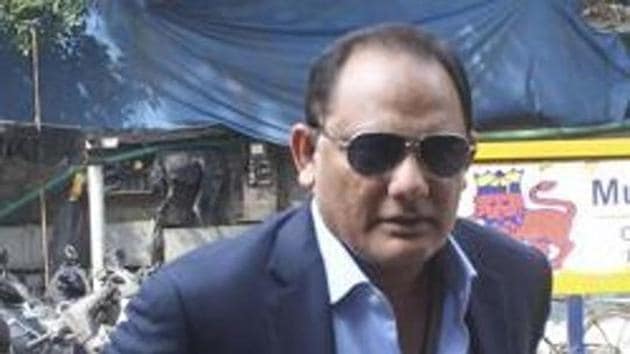 Hyderabad Cricket Association (HCA) chief Mohammed Azharuddin arrives at BCCI office.(PTI)