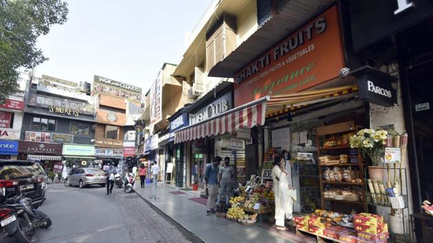 A view of Khan Market after lockdown restrictions were relaxed in New Delhi.(Sanjeev Verma/HT PHOTO) A view of Khan Market after lockdown restrictions were relaxed in New Delhi.(Sanjeev Verma/HT PHOTO)