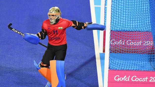 Goalkeeper Savita of India looks on during the Hockey Women's Pool A match between India and South Africa on day six of the Gold Coast 2018 Commonwealth Games. (Getty Images) Goalkeeper Savita of India looks on during the Hockey Women's Pool A match between India and South Africa on day six of the Gold Coast 2018 Commonwealth Games. (Getty Images)