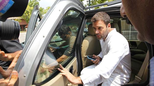 Gandhi’s attack came on a day oil companies raised petrol and diesel prices by 48 paise a litre and diesel by 23 paise a litre.(HT file photo)