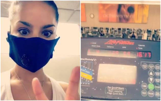 Sunny Leone returned to the gym after three months.