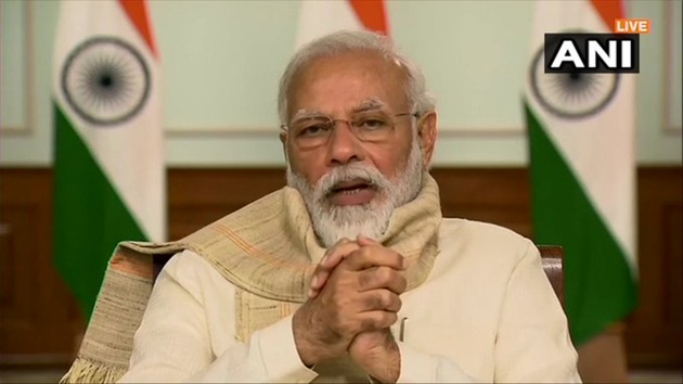 Prime Minister Narendra Modi at the virtual meeting with chief ministers to discuss the Covid-19 situation in the country. (ANI) Prime Minister Narendra Modi at the virtual meeting with chief ministers to discuss the Covid-19 situation in the country. (ANI)