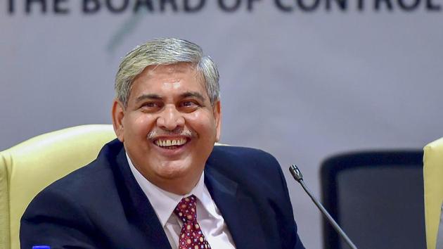 Newly elected BCCI President Shashank Manohar is seen at a press conference in Mumbai.(PTI)