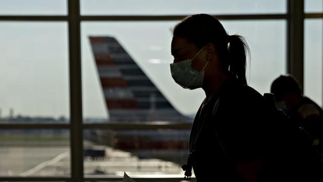 India resumed domestic air travel last month with a strict ban on international flight operations in place. (Bloomberg) India resumed domestic air travel last month with a strict ban on international flight operations in place. (Bloomberg)