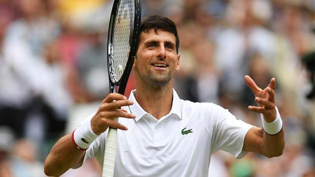 Novak Djokovic celebrates a win.(Getty Images)