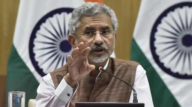 Jaishankar’s tweet was a comeback to Congress leader Rahul Gandhi‘s attack that asked the government to spell out who had ordered unarmed soldiers to go to the standoff point.(Sanjeev Verma/HT file photo)