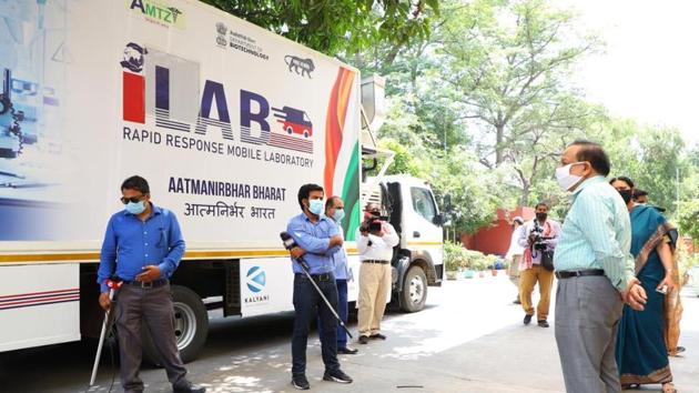 Health ministry has launched a mobile lab to test for infectious diseases including coronavirus in remote areas. (Credit-Twiter-@PIB_India) Health ministry has launched a mobile lab to test for infectious diseases including coronavirus in remote areas. (Credit-Twiter-@PIB_India)