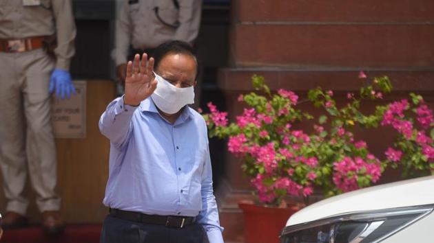 “To ensure testing facilities in far-flung areas, such innovations have been developed in the interior, inaccessible parts of the country,” said Union Health Minister.(Amal KS/HT PHOTO)