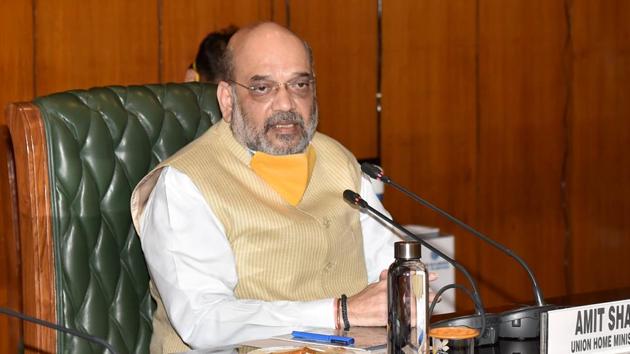 Union home minister Amit Shah holds a meeting with Delhi CM and senior administrative officers of Delhi-NCR. (PTI Photo) Union home minister Amit Shah holds a meeting with Delhi CM and senior administrative officers of Delhi-NCR. (PTI Photo)