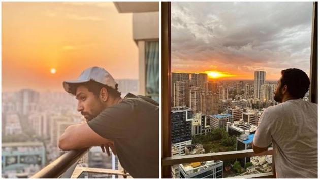Vicky Kaushal spent many evenings enjoying the sunset from his balcony during the lockdown. Vicky Kaushal spent many evenings enjoying the sunset from his balcony during the lockdown.