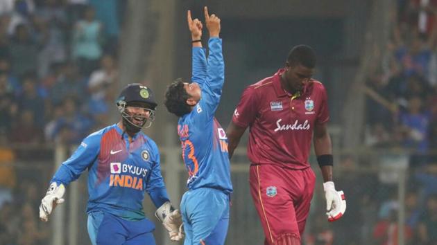 Kuldeep Yadav celebrating hat-trick. File image. (PTI) Kuldeep Yadav celebrating hat-trick. File image. (PTI)