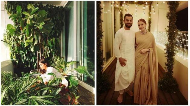Anushka Sharma recently shared this picture of her luscious balcony garden. This is also where she loves to click pictures with Virat Kohli.