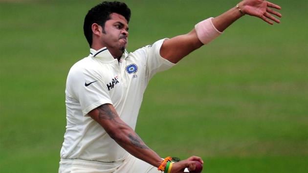 S Sreesanth bowling for India in a Test from 2011.(Getty Images)