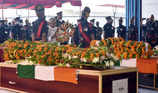 At least 20 Indian Army personnel, including a Colonel rank officer, had lost their lives in the violent face-off in the Galwan valley area of Ladakh on June 15. (Parwaz Khan /HT PHOTO) At least 20 Indian Army personnel, including a Colonel rank officer, had lost their lives in the violent face-off in the Galwan valley area of Ladakh on June 15. (Parwaz Khan /HT PHOTO)