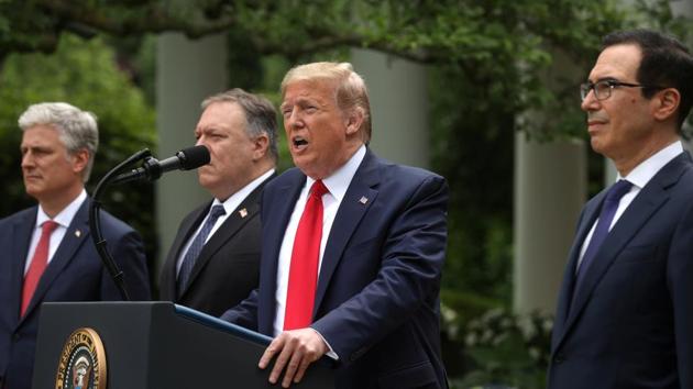 US President Donald Trump makes an announcement about US trade relations with China. (REUTERS File Photo) US President Donald Trump makes an announcement about US trade relations with China. (REUTERS File Photo)