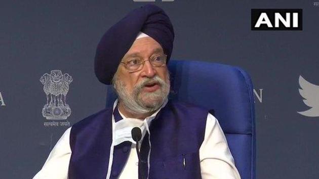 Civil aviation minister Hardeep Singh Puri on Saturday lauded the efforts of Air India in bringing back stranded Indians from abroad amid the Covid-19 pandemic. (ANI PHOTO.) Civil aviation minister Hardeep Singh Puri on Saturday lauded the efforts of Air India in bringing back stranded Indians from abroad amid the Covid-19 pandemic. (ANI PHOTO.)