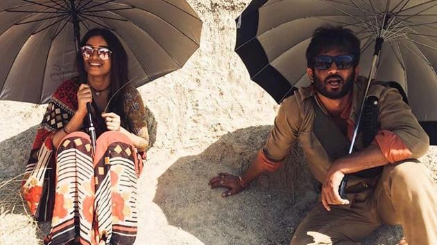 Bhumi Pednekar and Sushant were seen together in the dacoit drama, Sonchiriya, in 2019. The two can be seen taking a break in the scorching heat in this candid click.