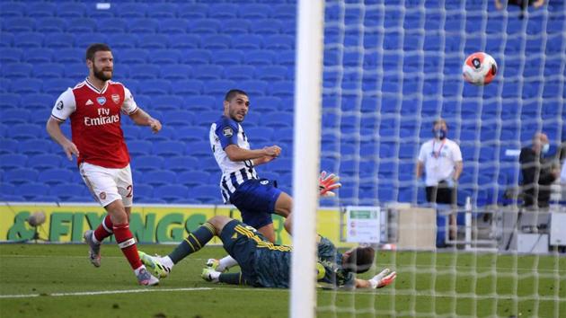 Neal Maupay scores the winner for Brighton(AP Photo) Neal Maupay scores the winner for Brighton(AP Photo)