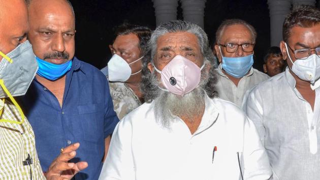 Jharkhand Mukti Morcha (JMM) Chief Shibu Soren arrives at State Assembly to collect his certificate after winning the Rajya Sabha election, in Ranchi. (PTI)