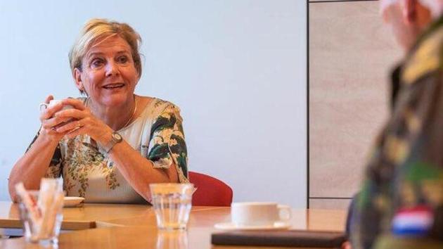 Bijleveld thanked India for the gift of yoga and said the Dutch Armed Forces have been doing yoga for over 15 years.(@MinBijleveld/Twitter) Bijleveld thanked India for the gift of yoga and said the Dutch Armed Forces have been doing yoga for over 15 years.(@MinBijleveld/Twitter)