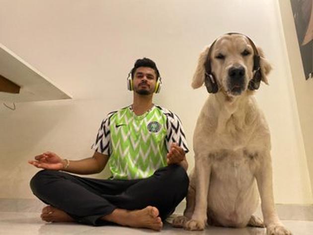 “Celebrating yoga and music day with my partner in crime, who has her own style of meditation,” tweeted India batsman Shreyas Iyer. “Celebrating yoga and music day with my partner in crime, who has her own style of meditation,” tweeted India batsman Shreyas Iyer.