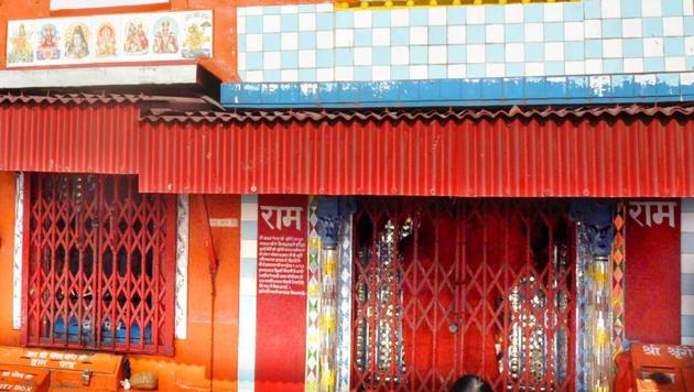 Temples were closed in Haridwar owing to eclipse but opened up in the afternoon. (HT Photo) Temples were closed in Haridwar owing to eclipse but opened up in the afternoon. (HT Photo)