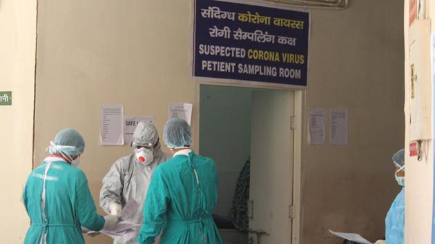 Data shows that across Haryana, too, patients are paying close to half of their treatment costs out-of-pocket. Of 384 claims for Covid-19 treatment (till June 9), Haryana’s total claim size was ₹5.99 crore. (Yogendra Kumar/HT file photo) Data shows that across Haryana, too, patients are paying close to half of their treatment costs out-of-pocket. Of 384 claims for Covid-19 treatment (till June 9), Haryana’s total claim size was ₹5.99 crore. (Yogendra Kumar/HT file photo)