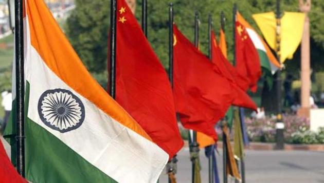 National-Flag-of-China-and-India-at-Vijay-Chowk-on-Rajpath-ahead-of-the-arrival-of-Xi-Jinping-President-of-China-to-the-capital-in-New-Delhi- (Arvind Yadav/HT File) National-Flag-of-China-and-India-at-Vijay-Chowk-on-Rajpath-ahead-of-the-arrival-of-Xi-Jinping-President-of-China-to-the-capital-in-New-Delhi- (Arvind Yadav/HT File)
