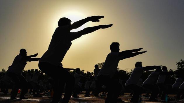 Prime Minister Narendra Modi has also stated that yoga has emerged as one of the biggest mass movements in the quest for good health and well-being across the globe in the last few years.(PTI) Prime Minister Narendra Modi has also stated that yoga has emerged as one of the biggest mass movements in the quest for good health and well-being across the globe in the last few years.(PTI)