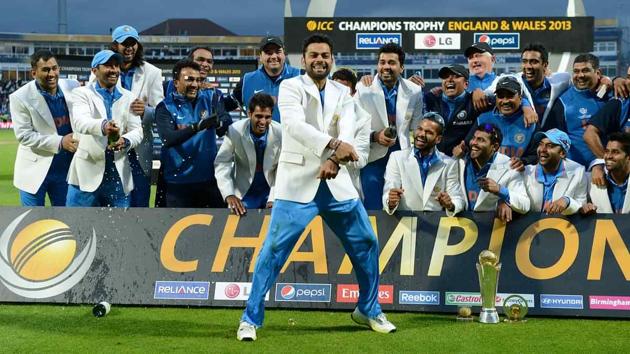 India celebrate Champions Trophy 2013 win.(Reuters)
