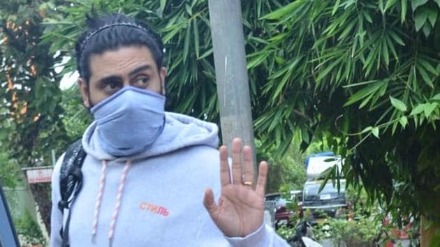 Actor Abhishek Bachchan spotted in Juhu, Mumbai. (Varinder Chawla)